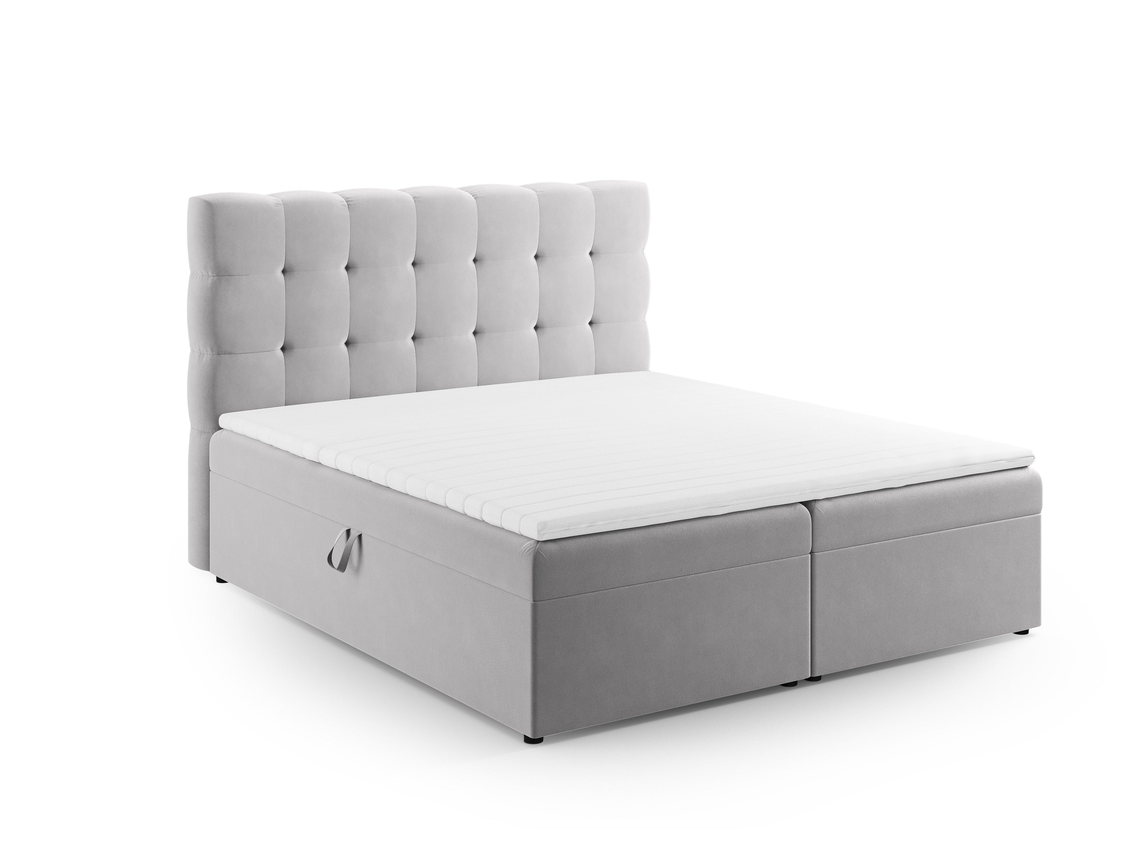 Box spring postelje Mamaia - svetlo sive