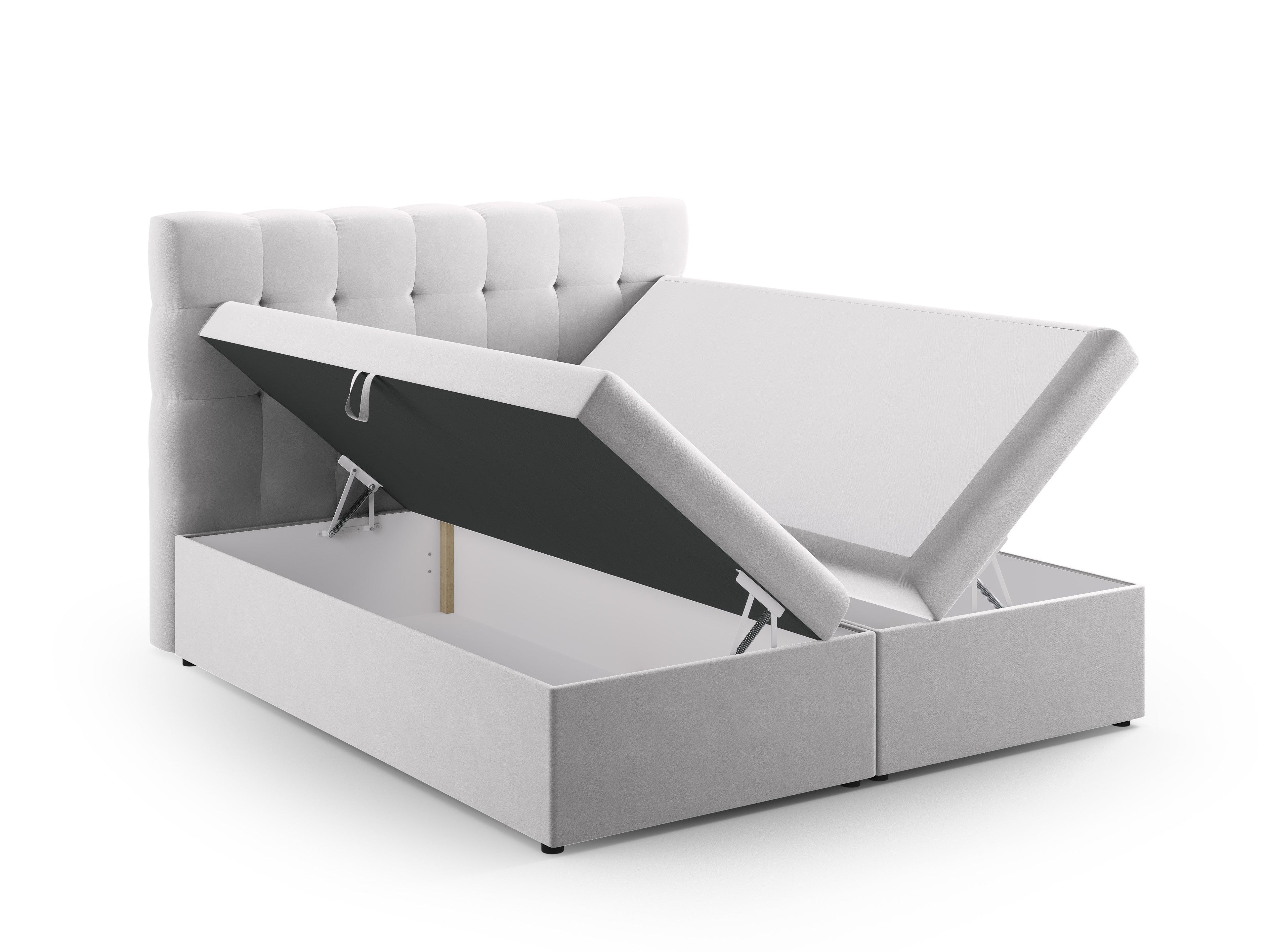 Box spring postelje Mamaia - svetlo sive