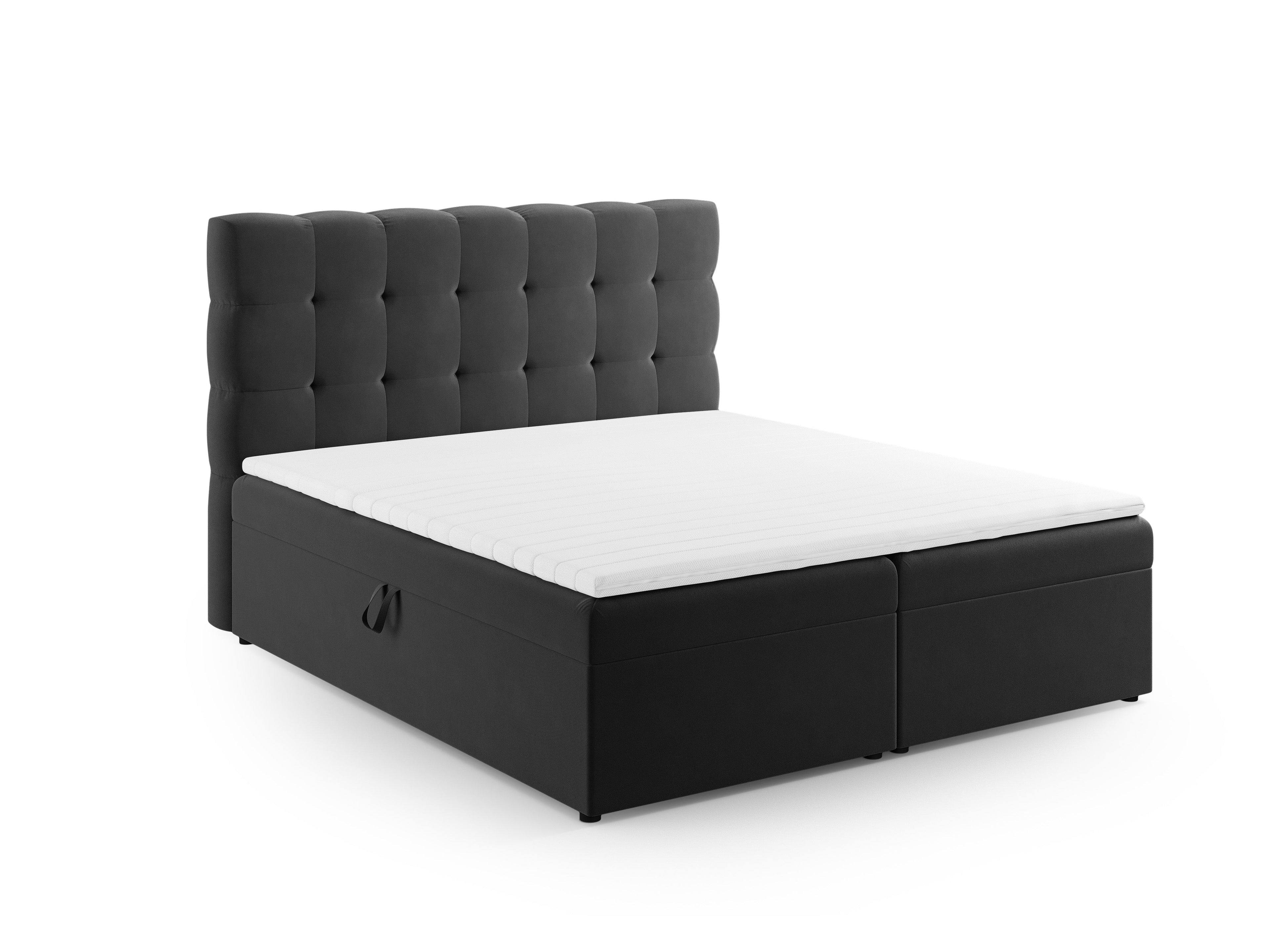 Box spring postelje Mamaia - temno sive