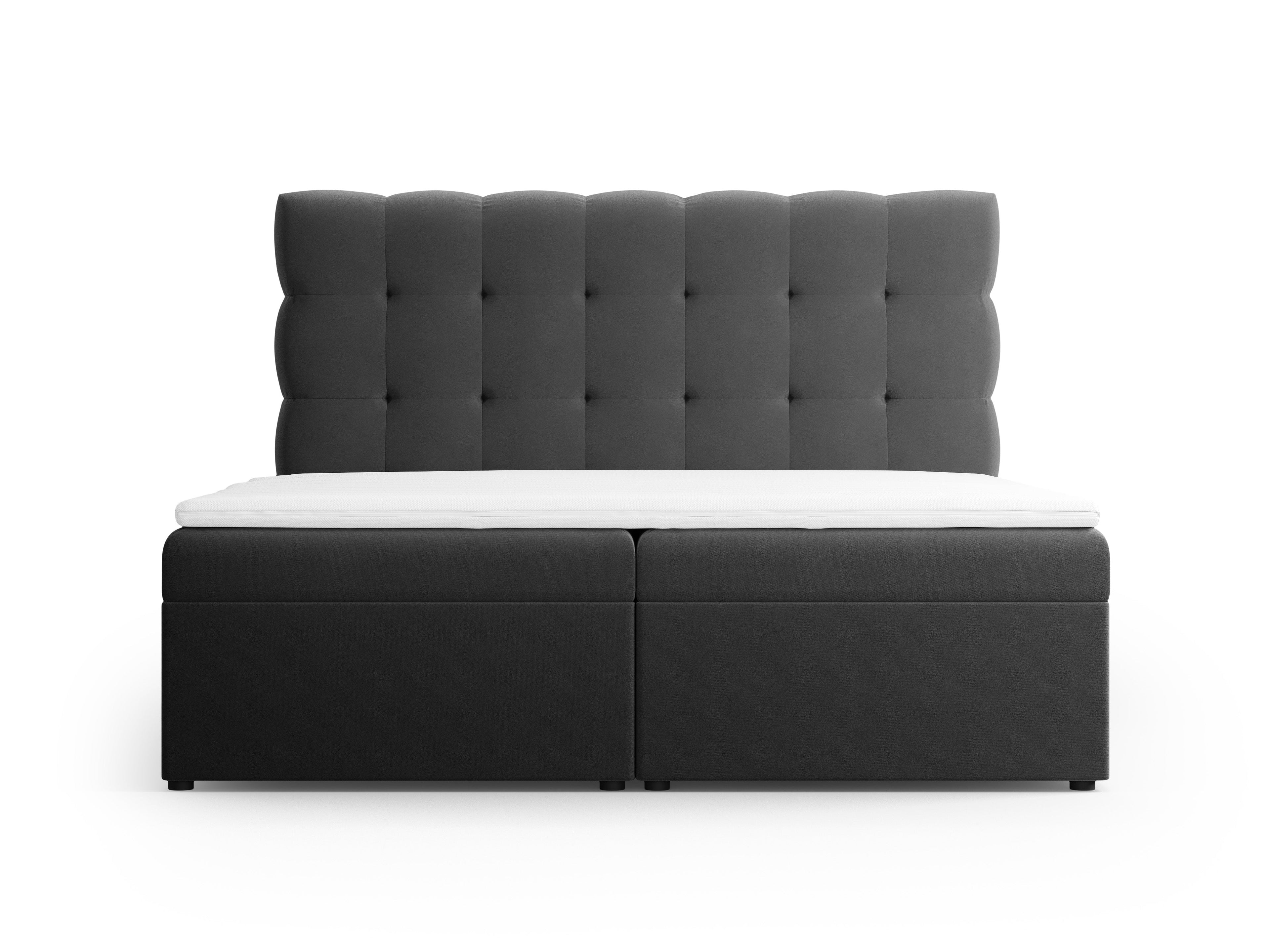 Box spring postelje Mamaia - temno sive