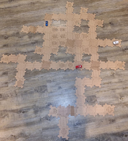 Igrača Leseni puzzli - mesto in cesta