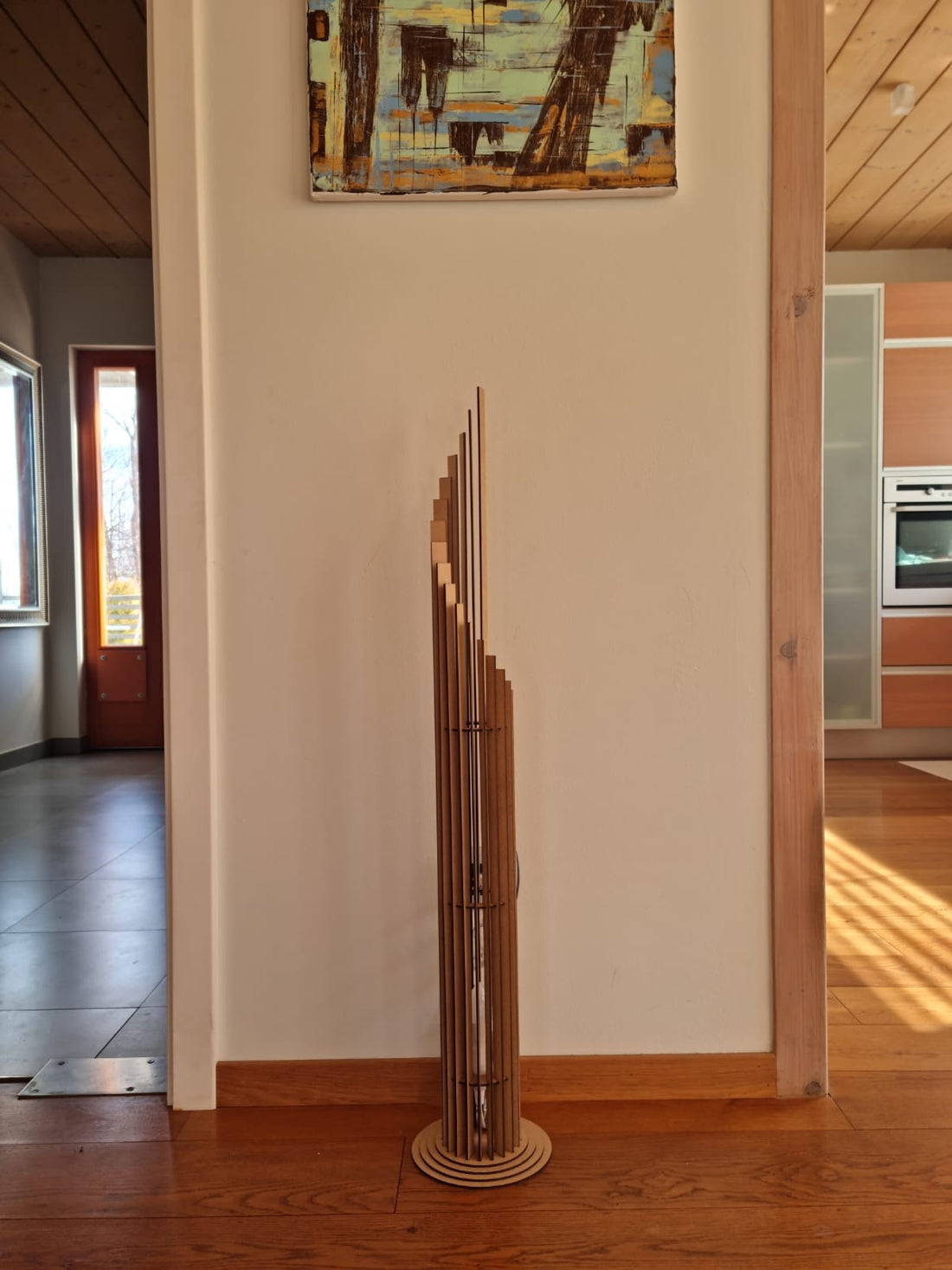 Prijenosna / Talna Lesena svjetilka - V3